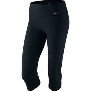 NEW Womens Small NIKE Slim Fit Training Yoga Capri Pants Leggings Black 472352